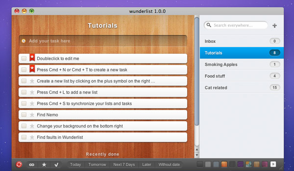 Wunderlist Task Manager - Free Application