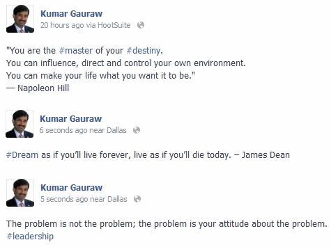 Facebook Hashtag Example Posts From Kumar Gauraw