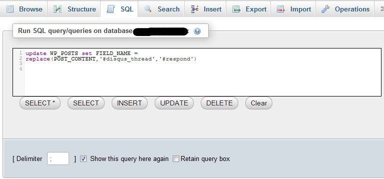 Update WP Posts Using phpMyAdmin For Global Find And Replace In WordPress