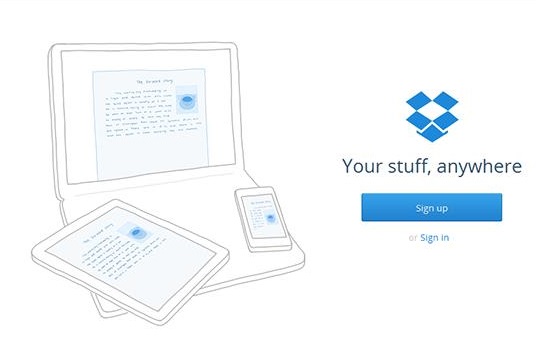 dropbox - cloud based storage for anywhere access