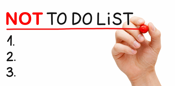 writing not-to-do list is as important as to-do-list for effective productivity in life