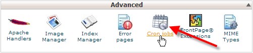 Cron Jobs Under Advanced section of cPanel